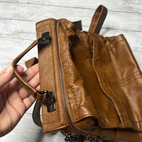 Vaschy Sac Faux Leather Large Backpack Purse - Picture 2 of 10